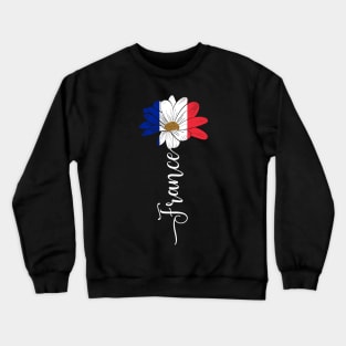 Vintage France Sunflower Flag France Lover Crewneck Sweatshirt